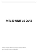 MT140 Unit 10 Quiz 2022