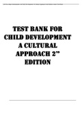 Test bank for Child Development a Cultural Approach updated 2nd Edition
