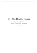 1.1 - The Healthy Human (Physiotherapy ES)