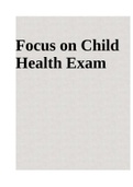 NURS 318 - Focus on Child Health Exam