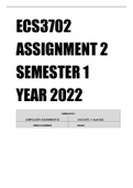 ECS3702 - International Trade (ECS3702) Assignment 02 Semester 1 Year 2022
