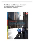 Test Bank for Advanced Financial Accounting, 6/E 6th Edition : 013703038X : Canada