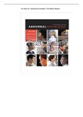   Test Bank for Abnormal Psychology 17th Edition Butcher 
