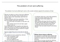 A-level Evil and suffering notes
