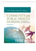 Best rated Test Bank for Community and Public Health Nursing, 1st Edition Gail A. Harkness
