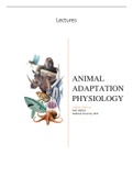Summary Lectures Animal Adaptation Physiology 2021/2022