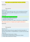 BUS 309 FLAG QUESTION WITH ANSWER / BUS309 FLAG QUESTION WITH ANSWER:LATEST-UNIVERSITY OF PHOENIX