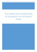 Test Bank for Foundations of Business | 6th Edition | William M. Pride |
