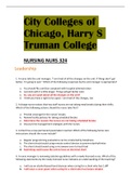 City Colleges of Chicago, Harry S Truman College   NURSING NURS 324  (Leadership)