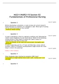 NU211/NUR2115 Section 02 Fundamentals of Professional Nursing