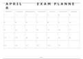 Examenplanning april-juni 2022
