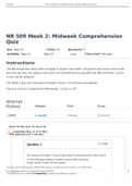 NR 509 Week 2 Midweek Comprehension QUIZ Questions And Answers