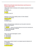 NR601 Final Study Guide Questions and Answers _Latest 2021/2022,100% CORRECT