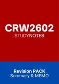 CRW2602 - Summarised NOtes