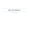 SOC 313 WEEK 5
