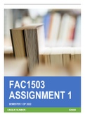 FAC1503 Assignment 1 Semester 1 2022