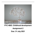 PYC4805: Childhood Development Assignment 2 (2021)
