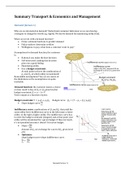 Summary/Lecture notes Transport Economics and Management