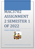 MAC3702 ASSIGNMENT 2 SEMESTER 1 OF 2022 [795834]