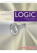 Test Bank for A Concise Introduction to Logic by Patrick J. Hurley (592 pages) Chapter 1-14.