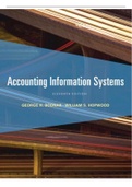 Test Bank (AIS) Accounting information systems 11th edition bodnar Hopwood All Chapters Covered