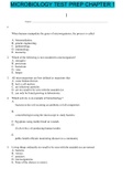 MICROBIOLOGY TEST PREP CHAPTER 1 WITH 100% CORRECT VERIFIED ANSWERS