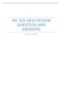 NR 305 HESI Review Question and Answers