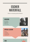Escher Wasserfall illusion infograph