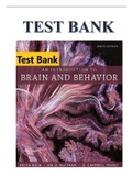 Test Bank for An Introduction to Brain and Behavior 6th Edition Bryan Kolb, Ian Q. Whishaw, G. Campbell Teskey ISBN- 978-1319107376