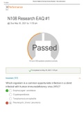 Elsevier Adaptive Quizzing Nursing Research- Quiz performance-Questions with 100% Correct Answers