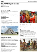 HU Samenvatting tijdlijn geschiedenis culturas Hispanoamérica, toets behaald met een 8