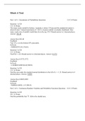 MATH 302 Week 4 STATISTICS TEST Part 1 of 6 - Calculations of Probabilities Questions with Answers