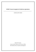 HPI4007: Financial Management of Healthcare Organizations - summary