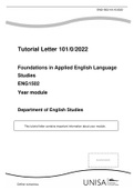 ENG1502 - Foundations In English Language Studies 2022.