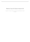Medical Case 5 Skyler Hansen Documentation Assignments Case Study