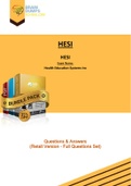 HESI EXAM (Complete) (FULL QUESTIONS SET) Questions and Answers with Explanations (latest Update), 100% Correct, Download to Score A