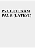PYC1501 - Basic Psychology EXAM PACK (LATEST).
