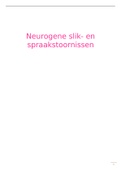 Samenvatting Spraakapraxie - Neurogene spraak- en slikstoornissen