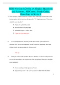 HESI Version 1 Exam Study Guide (Revised 2021) Questions with Answers Provided Graded A