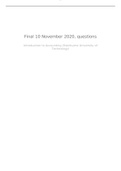 ACC10007 Financial Information for Decision Making Final Assessment Questions – Semester 2 2020