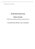 NURS 6635 Week 11 Final Exam