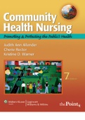 Community Health Nursing Promoting and Protecting  the Public’s Health 7th Edition