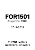 FOR1501 - Combined Tut201 Letters (2019-2021) 