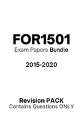 FOR1501 - Exam Questions PACK (2015-2020)