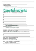 nutrition review sheet - chapter 1 (nutrition)