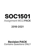 SOC1501 - MCQs  ExamPACK (2018-2021) 