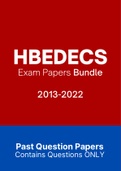 HBEDECS - Exam Questions PACK (2013-2022)