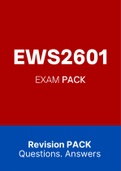EWS2601 - MCQ Test Bank (2022)