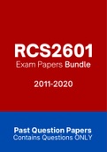 RCS2601 - Exam Questions PACK (2011-2020)