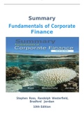 SUMMARY OF whole Fundamentals of Corporate Finance  By  Ross and Westerfield and  Jordan (10th Edition)USE LIFE LONG FOR FINANCE SECTOR JOBS TEACHING LEARNING EARNING ONLINE  